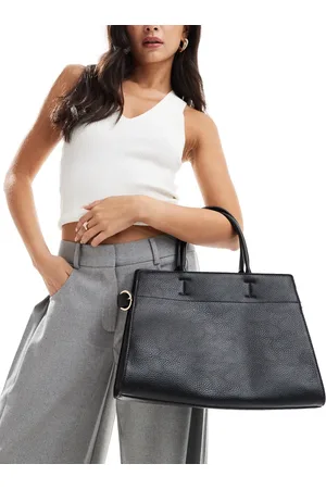 ASOS Double buckle side detail tote bag in