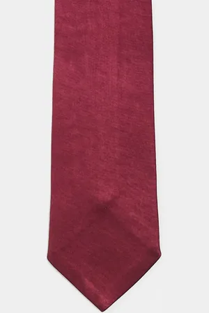 Six Stories Satin tie in burgundy