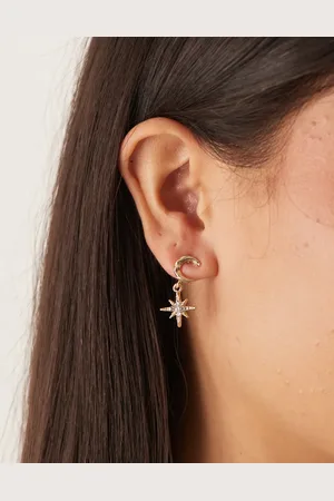 DesignB London Moon and stars drop earrings in
