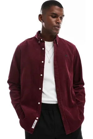 Carhartt Long sleeve madison cord shirt in burgundy