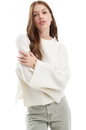 JJXX Fluffy cropped ribbed jumper in