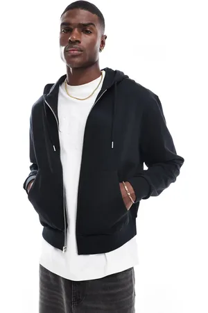 ASOS Essential boxy oversized zip through hoodie in