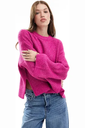 JJXX Fluffy cropped ribbed jumper in