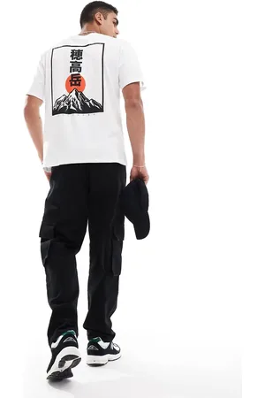 JACK & JONES Oversized t-shirt with Japanese mountain backprint in