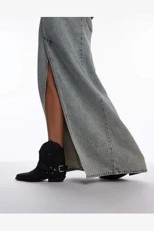 Bronx Kendra western ankle boots in vintage nubuck
