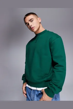 ASOS Premium heavyweight boxy oversized sweatshirt 400gsm in dark