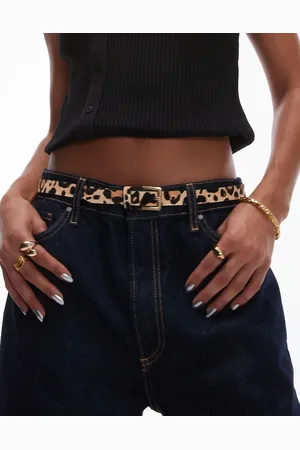MANGO Leopard print belt in