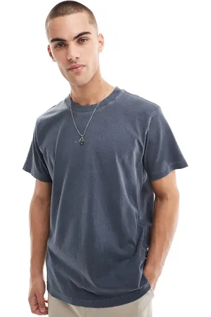 G-Star Oversized t-shirt in overdyed blue tonal logo print