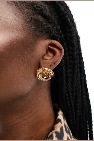 ASOS Stud earrings with rose detail in tone