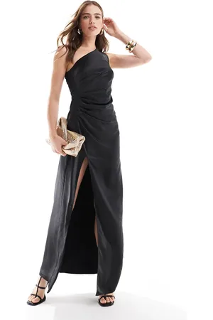 Pretty Lavish Amelia one shoulder satin maxi dress in