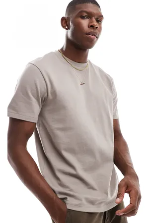 ASOS Essential heavyweight crew neck t-shirt 240gsm in stone