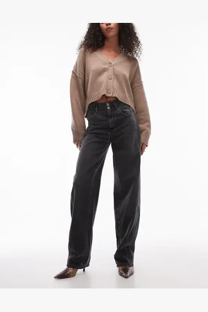 Free People Aster straight leg jeans in asteroid grey