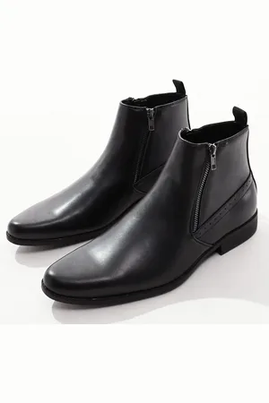 ASOS Chelsea boots in faux leather with zips