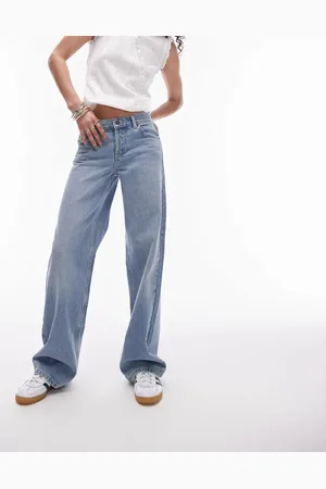Topshop Ember low wide jean in bleach