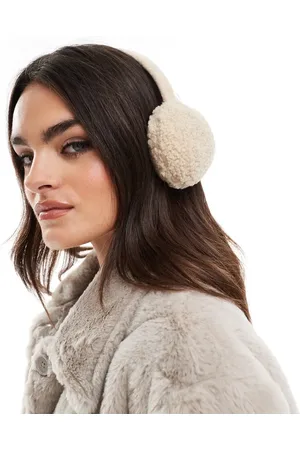 Pieces® Teddy ear muffs in cream