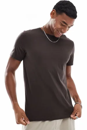 Hollister Icon logo t-shirt in chocolate brown
