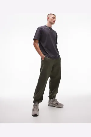 Topman Premium heavyweight oversized jogger in khaki