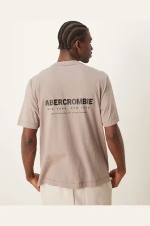Abercrombie & Fitch Centre and back logo print vintage oversized fit t-shirt in