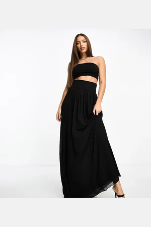 TFNC Pleated maxi skirt in
