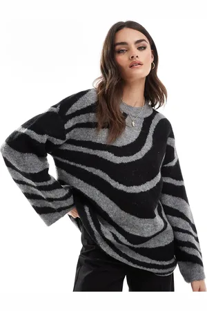 Object Knitted jumper in abstract print