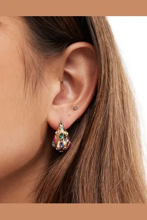 Accessorize Multicoloured chubby hoops in