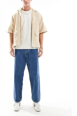 JACK & JONES Alex baggy jean in mid wash
