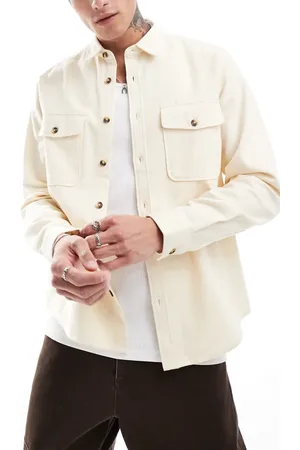 ASOS Cotton overshirt in beige