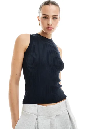 JDY Ribbed knitted tank top in