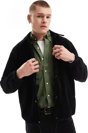 Ralph Lauren Icon logo lined cord coach jacket in