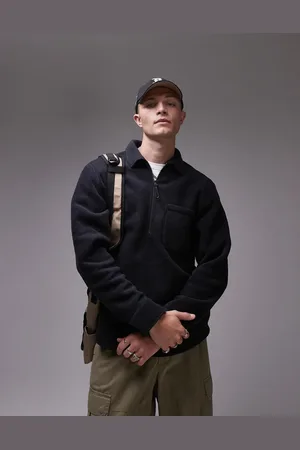 ARKET Half zip fleece sweat in