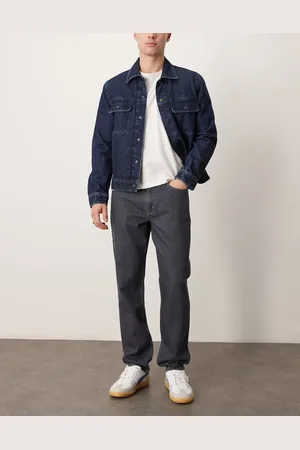 MANGO Mid waist straight leg jean in dark wash