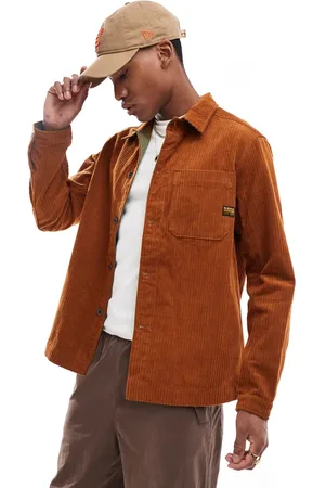 G-Star Relaxed cord long sleeve shirt in burnt