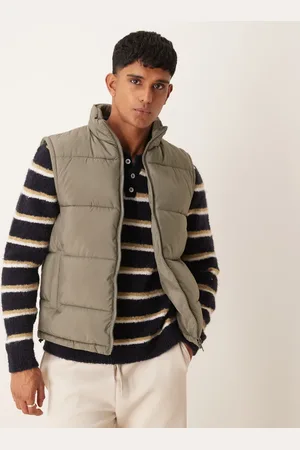 New Look Padded gilet in dark khaki