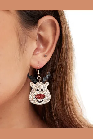 Accessorize Christmas raindeer earrings in