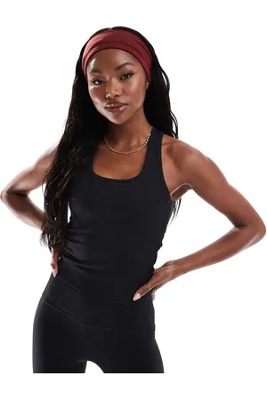 ASOS Active rib cross back vest with inner bra in