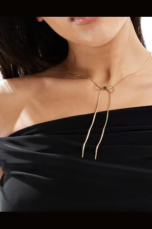 Accessorize Chain bow necklace in