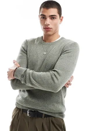 Hollister Knitted icon jumper in khaki