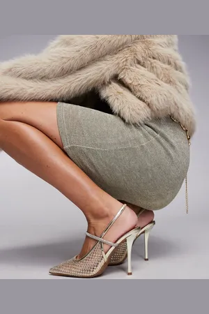 River Island Diamante slingback heel in