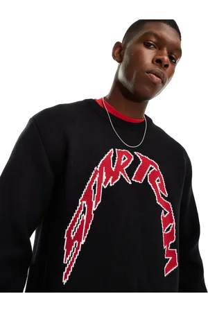 Weekday Emilio jumper with varsity style jacquard graphic in