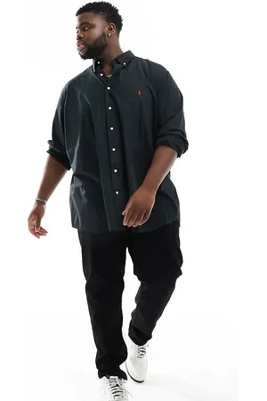 Ralph Lauren Big & Tall icon logo stretch poplin shirt classic oversized fit in
