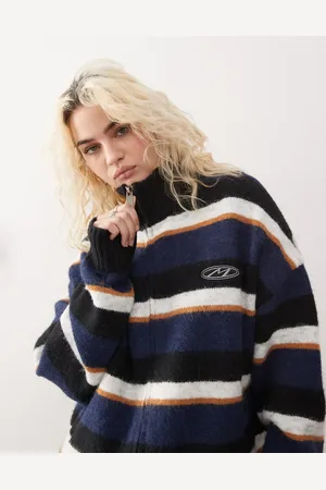 Minga London zip up multi stripe cardigan