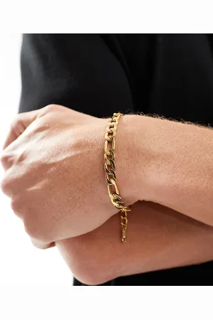 LOST SOULS 7mm statement figaro chain bracelet in 18k plated