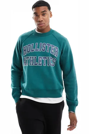 Hollister Boxy cropped logo sweat top in