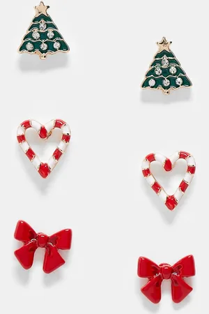 ASOS Pack of 3 earrings with Christmas design