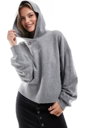 Hollister Knitted bow hoodie in