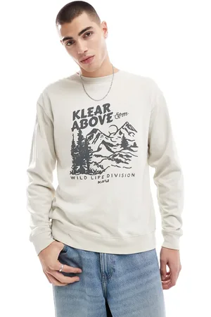 Kavu Core crew graphic sweatshirt in oatmeal