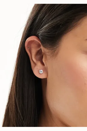 Kingsley Ryan 5mm crystal round stud earrings in sterling