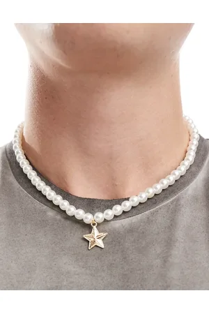 FADED FUTURE Pearl necklace with star charm in