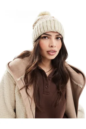 Columbia Sweater Weather pom beanie in chalk