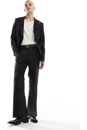 Twisted Tailor Flared suit trousers in glitter co-ord